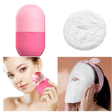 Maxbell Ice Facial Roller Massage Cups Cold Massage Skin Care and Face Towel Mask