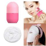 Maxbell Ice Facial Roller Massage Cups Cold Massage Skin Care and Face Towel Mask