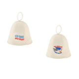 Maxbell 2 Pieces Sauna Hat Russian Banya Hat Saunahut Saunahattu 100% Wool Felt
