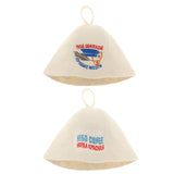 Maxbell 2 Pieces Sauna Hat Russian Banya Hat Saunahut Saunahattu 100% Wool Felt
