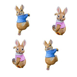 Maxbell 4x Exquisite Rabbit Ornaments Garden Statue Figurines for Outdoor Indoor
