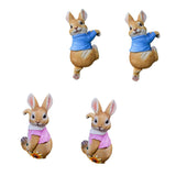 Maxbell 4x Exquisite Rabbit Ornaments Garden Statue Figurines for Outdoor Indoor