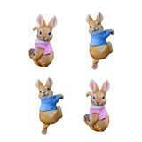 Maxbell 4x Exquisite Rabbit Ornaments Garden Statue Figurines for Outdoor Indoor