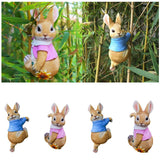 Maxbell 4x Exquisite Rabbit Ornaments Garden Statue Figurines for Outdoor Indoor