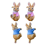 Maxbell 4x Exquisite Rabbit Ornaments Garden Statue Figurines for Outdoor Indoor