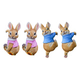Maxbell 4x Exquisite Rabbit Ornaments Garden Statue Figurines for Outdoor Indoor