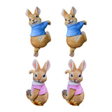 Maxbell 4x Exquisite Rabbit Ornaments Garden Statue Figurines for Outdoor Indoor