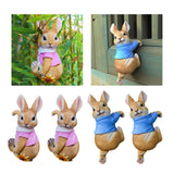 Maxbell 4x Exquisite Rabbit Ornaments Garden Statue Figurines for Outdoor Indoor