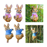 Maxbell 4x Exquisite Rabbit Ornaments Garden Statue Figurines for Outdoor Indoor