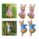 Maxbell 4x Exquisite Rabbit Ornaments Garden Statue Figurines for Outdoor Indoor