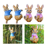 Maxbell 4x Exquisite Rabbit Ornaments Garden Statue Figurines for Outdoor Indoor