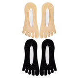 Maxbell 2pairs Women FIVE FINGER SOCKS with Silicone Pad Toe Sock Invisible Low Cut
