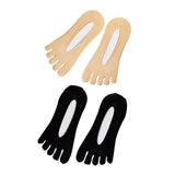 Maxbell 2pairs Women FIVE FINGER SOCKS with Silicone Pad Toe Sock Invisible Low Cut