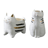 Maxbell 2x Cute Cat Plant Pot Planter Flower Pot Plant Succulent Container Decor