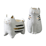 Maxbell 2x Cute Cat Plant Pot Planter Flower Pot Plant Succulent Container Decor