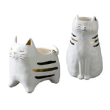 Maxbell 2x Cute Cat Plant Pot Planter Flower Pot Plant Succulent Container Decor