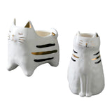 Maxbell 2x Cute Cat Plant Pot Planter Flower Pot Plant Succulent Container Decor