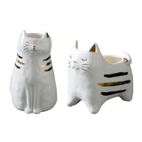 Maxbell 2x Cute Cat Plant Pot Planter Flower Pot Plant Succulent Container Decor