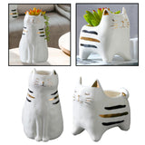 Maxbell 2x Cute Cat Plant Pot Planter Flower Pot Plant Succulent Container Decor