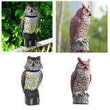 Maxbell 2x Fake Owl Outdoor Pest Bird Squirrels Pest Repellent for Keep Birds Away