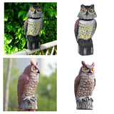 Maxbell 2x Fake Owl Outdoor Pest Bird Squirrels Pest Repellent for Keep Birds Away