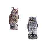Maxbell 2pcs Fake Owl Outdoor Pest Bird Squirrels Pest Repellent for Keep Birds Away