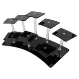 Maxbell 2x8-Layer Acrylic Riser Display Shelf Durable for Action Figure Perfumes