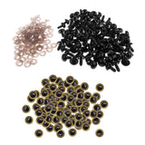 Maxbell 100pcs Safety Eyes with Backs & 100 Glitter Eyes for Dolls DIY Making 16mm