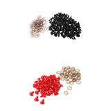 Maxbell 100pcs Black Round 100pcs Red Heart Safety Eyes Nose Toy DIY Supplies