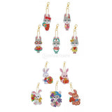 Maxbell 5x Diamond Painting Keychain Easter Egg Ornaments Bag; Charms Mosaic Making