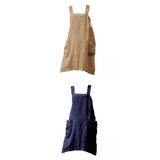 Maxbell 2x Soft Linen Apron with Pockets Kitchen Bib Pinny for BBQ Baking Women