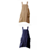 Maxbell 2x Soft Linen Apron with Pockets Kitchen Bib Pinny for BBQ Baking Women