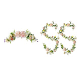 Maxbell 3x Artificial Flower Silk Rose Leaf Garland Wedding Rose Vine Hotel