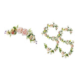 Maxbell 3x Artificial Flower Silk Rose Leaf Garland Wedding Rose Vine Hotel