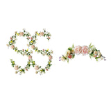 Maxbell 3x Artificial Flower Silk Rose Leaf Garland Wedding Rose Vine Hotel