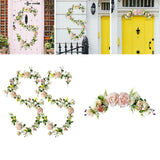 Maxbell 3x Artificial Flower Silk Rose Leaf Garland Wedding Rose Vine Hotel