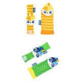 Maxbell 4x Baby Wrist Rattles Sensory Toys for Baby 0-6 Months Infant