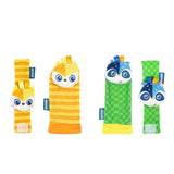 Maxbell 4x Baby Wrist Rattles Sensory Toys for Baby 0-6 Months Infant