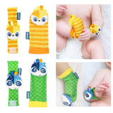 Maxbell 4x Baby Wrist Rattles Sensory Toys for Baby 0-6 Months Infant