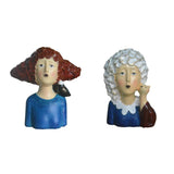 Maxbell 2x Nordic Style Lady Statue Figure Figurine for Tabletop Hotel Decor