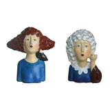 Maxbell 2x Nordic Style Lady Statue Figure Figurine for Tabletop Hotel Decor