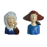 Maxbell 2x Nordic Style Lady Statue Figure Figurine for Tabletop Hotel Decor