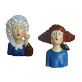Maxbell 2x Nordic Style Lady Statue Figure Figurine for Tabletop Hotel Decor