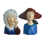Maxbell 2x Nordic Style Lady Statue Figure Figurine for Tabletop Hotel Decor