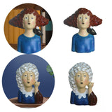 Maxbell 2x Nordic Style Lady Statue Figure Figurine for Tabletop Hotel Decor