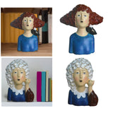 Maxbell 2x Nordic Style Lady Statue Figure Figurine for Tabletop Hotel Decor