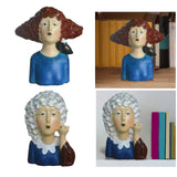 Maxbell 2x Nordic Style Lady Statue Figure Figurine for Tabletop Hotel Decor