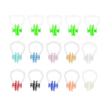 Maxbell 15Pcs Silicone Unisex Swimming Nose Clips Plugs Noseclips for Kids Adults