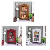 Maxbell 3pcs Miniature Cabinet Dollhouse Display Cupboard Model Toy Furniture