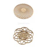 Maxbell 2pcs Flower of Life Sacred Geometry Wall Art Sculpture Grid Hanging